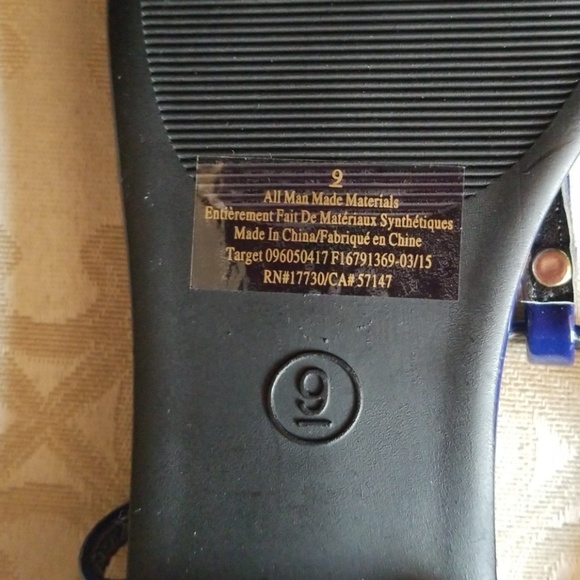 9 Merona Cobalt Blue Sandles - Picture 3 of 3